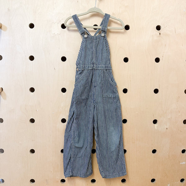 Vintage 1970s Striped Denim Overalls / 24M