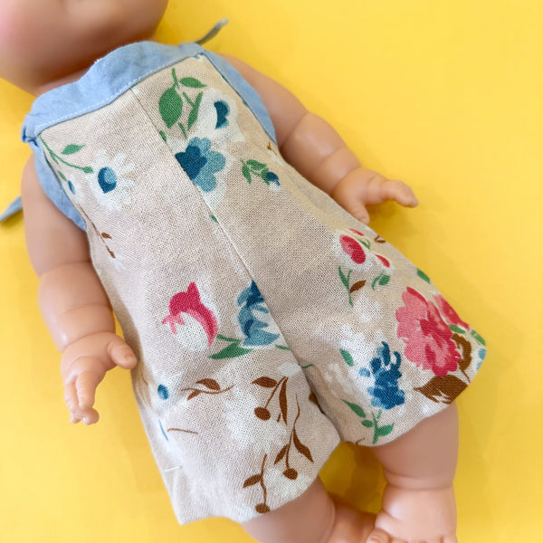 Vintage 1940s Floral Romper (fits Gordis Doll)