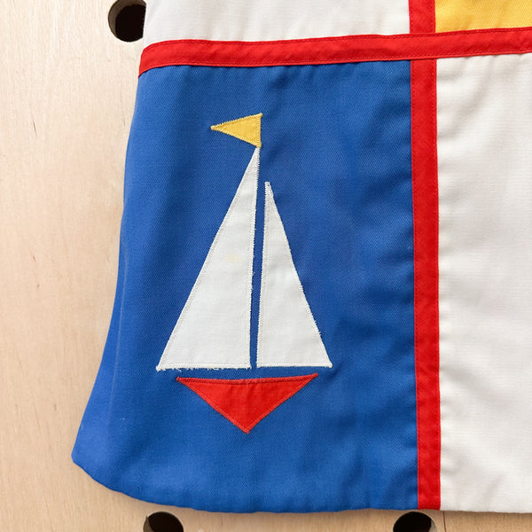 Vintage 1980s Colorblock Boat Dress / 4T