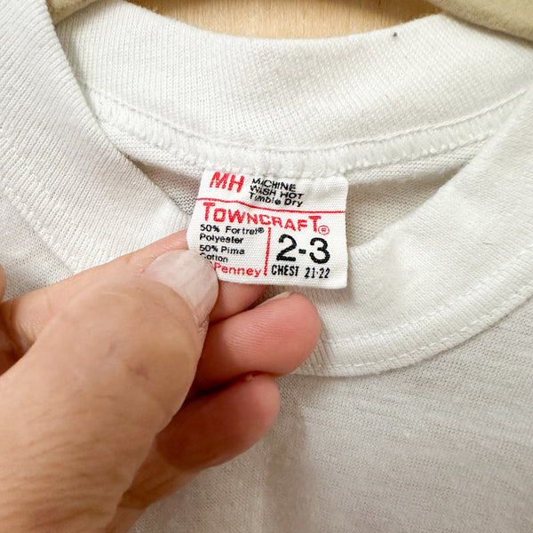 Vintage 1970s White Tee / 2T