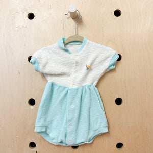 Vintage 1970s Terry Romper / 6-9M