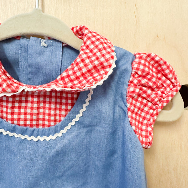 Vintage 1970s Rocking Horse Dress / 0-3M