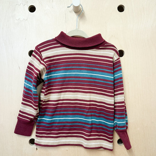 Vintage 1980s Maroon Turtleneck Top / 3T