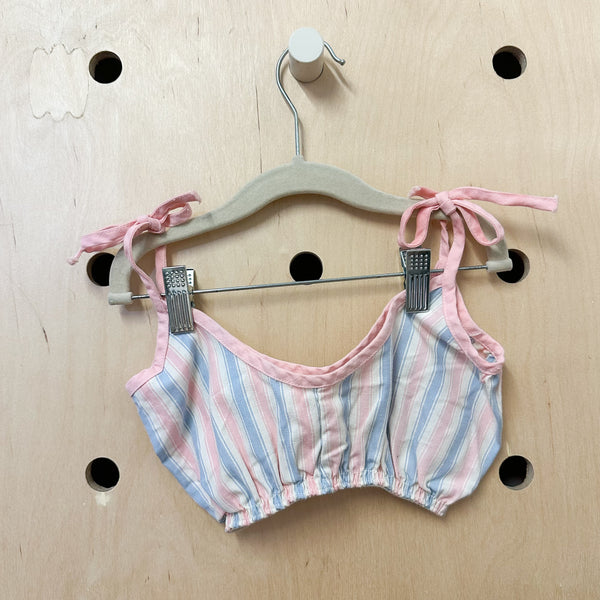 Vintage 1960s Candy Striped Sun Top / 3T