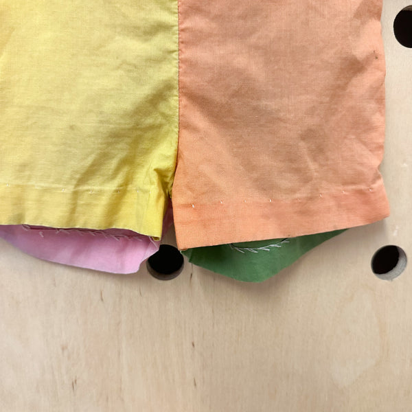 Vintage 1960s Color Block Bird Outfit / 3T