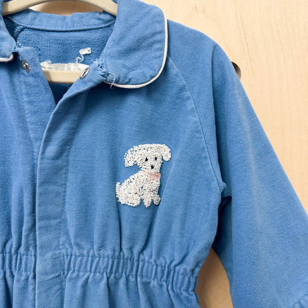 Vintage 1940s Poodle Coveralls / 18-24M