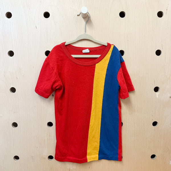 Vintage 1970s Color Block Tee / 6-7yr