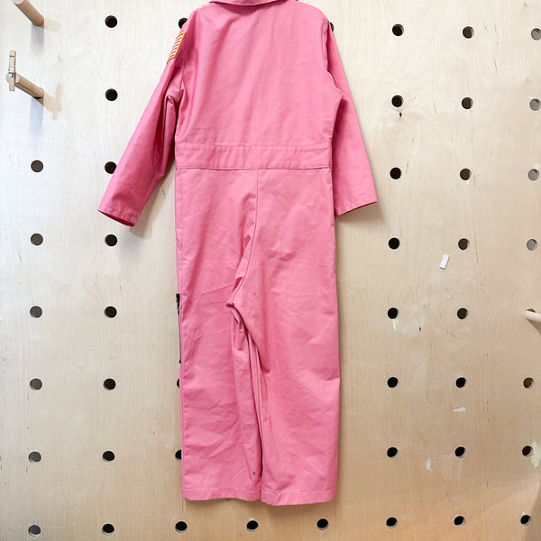 Vintage 1980s Pink Coveralls / 7-8yr