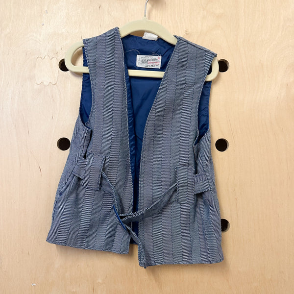 Vintage 1970s Harringbone Vest / 6yr
