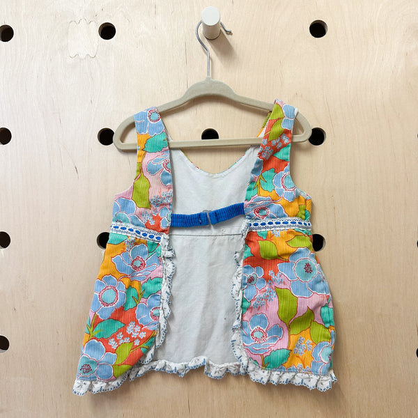 Vintage 1960s Floral Sun Dress / Top // 2-4T