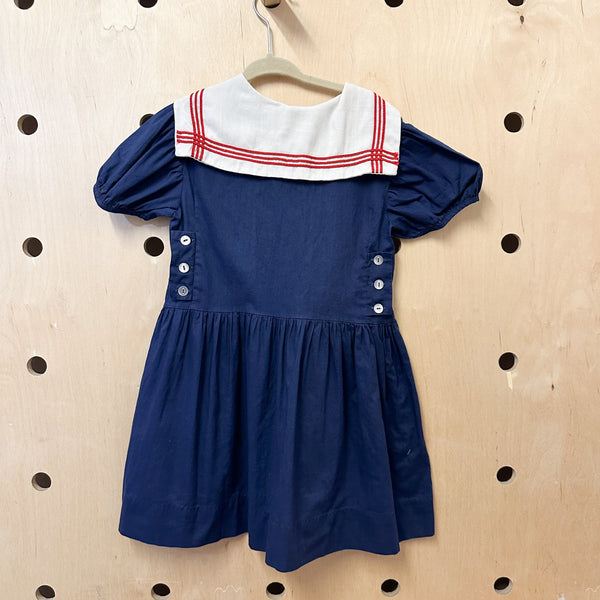 Vintage 1950s Sailor Dress / 5T