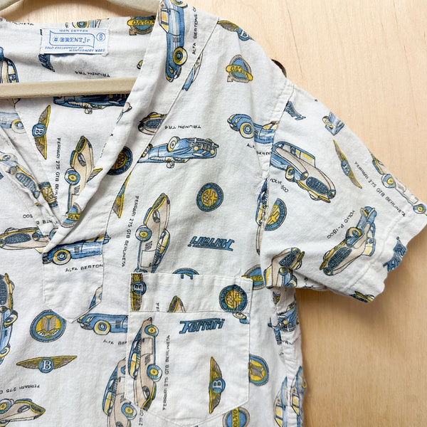 Vintage 1960s Car Print Shirt / 8yr