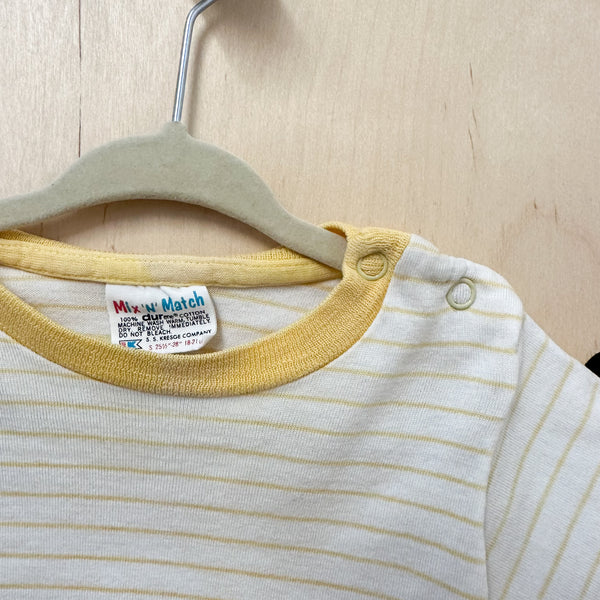 Vintage 1970s Striped Tee / 6-9M