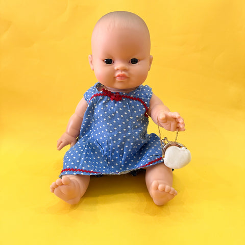 Vintage 1940s Polkadot Doll Dress (fits Gordis & Soft Body doll)