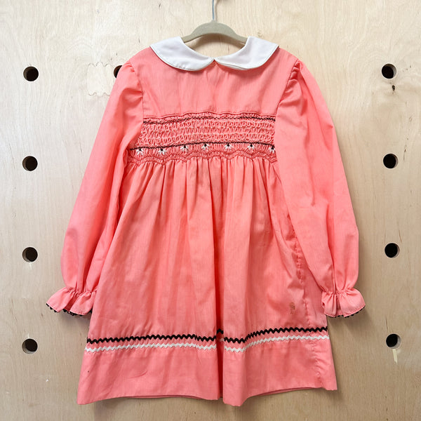 Vintage 1980s Polly Flinders Pink Dress / 6x