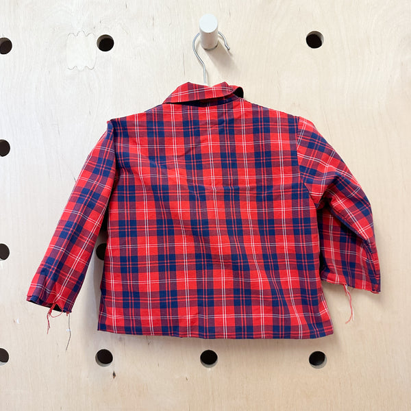 Vintage 1950s Plaid Jacket / 2T