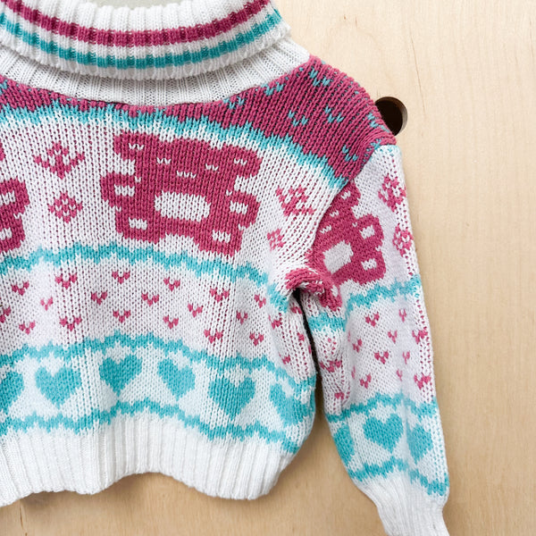 Vintage 1980s Teddybear Sweater / 2T