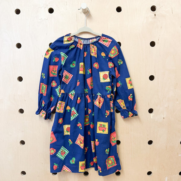 Vintage 1970s Mushroom Dress / 4T