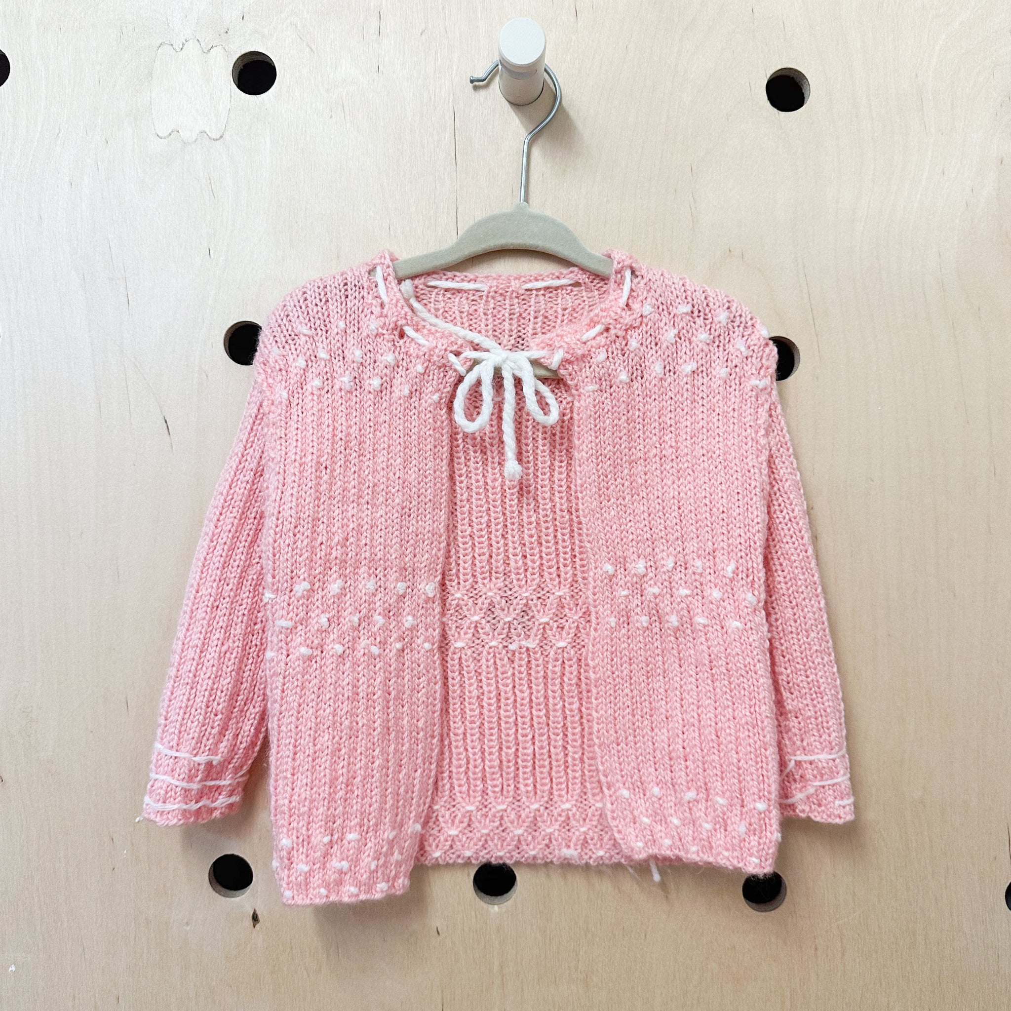 Vintage 1980s Pink Cardigan / 2T