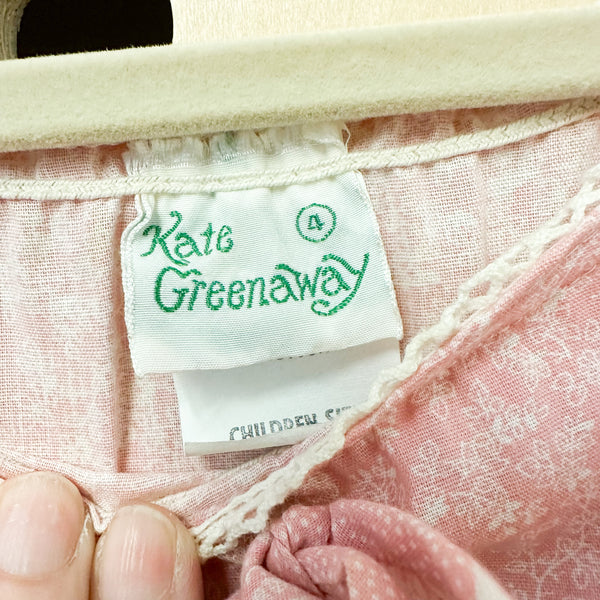 Vintage Kate Greenaway Pink Dress / 4T
