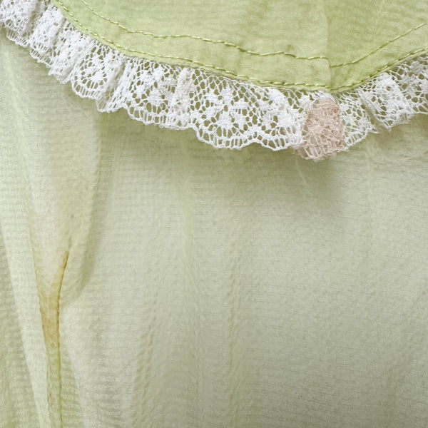 Vintage 1950s Sheer Yellow Party Dress / 4-5yr (AS IS)