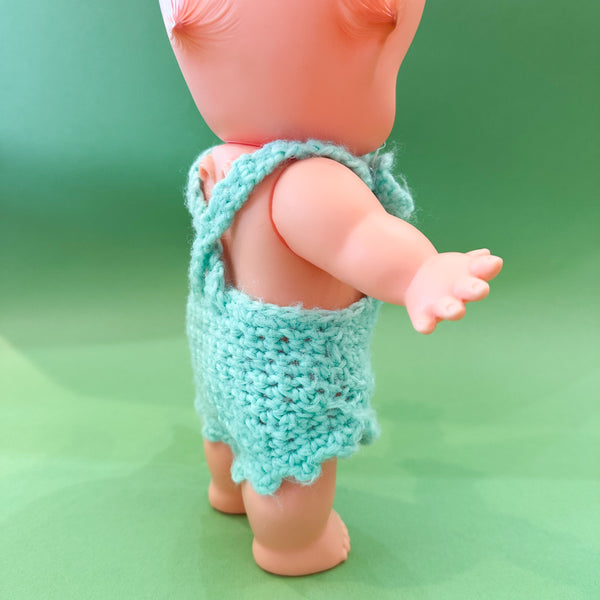 Vintage Knit Doll Romper / fits 28cm Kewpie OR Minikane Soft-Body Doll