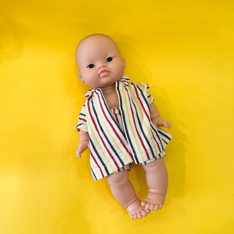 Vintage 1950s Striped Doll Outfit (fits Gordis doll)