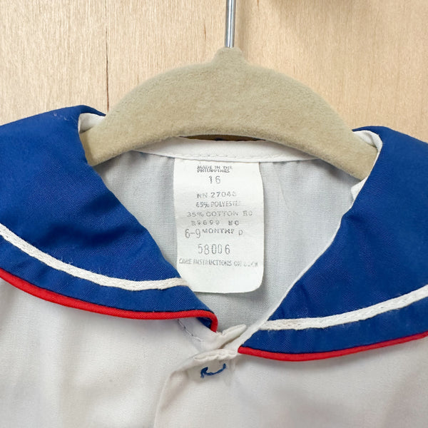Vintage 1980s Nautical Shirt / size 6M