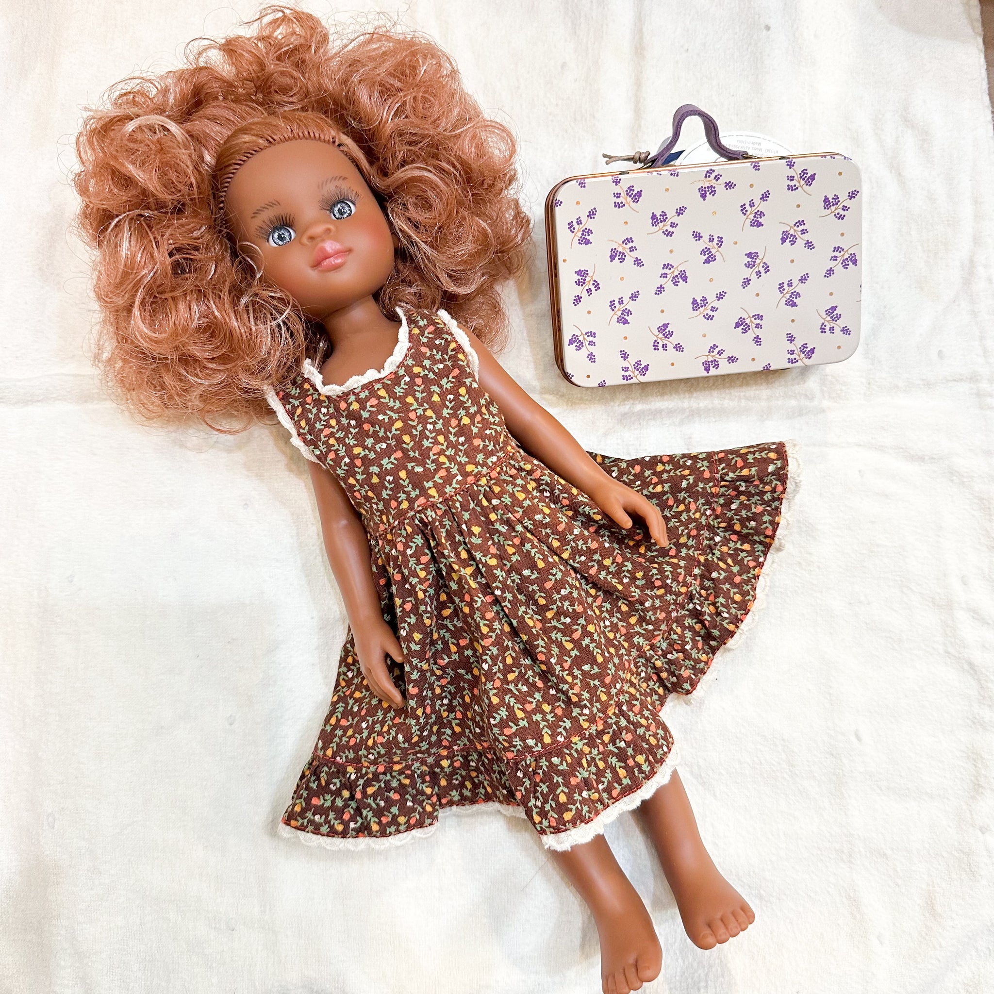 Vintage 1960s Calico Doll Dress (fits Amigas doll)