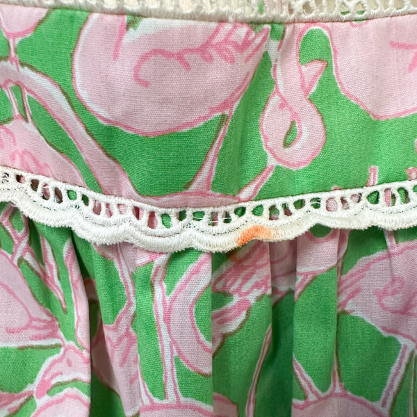 Vintage 1960s Lilly Pulitzer Pink Flamingo Dress / 10x