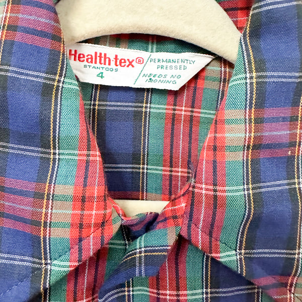 Vintage 1960s Health-Tex Plaid Shirt / 4T