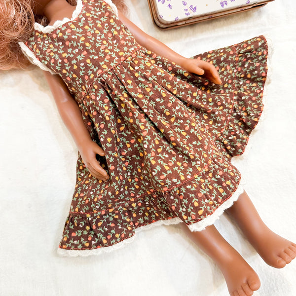 Vintage 1960s Calico Doll Dress (fits Amigas doll)