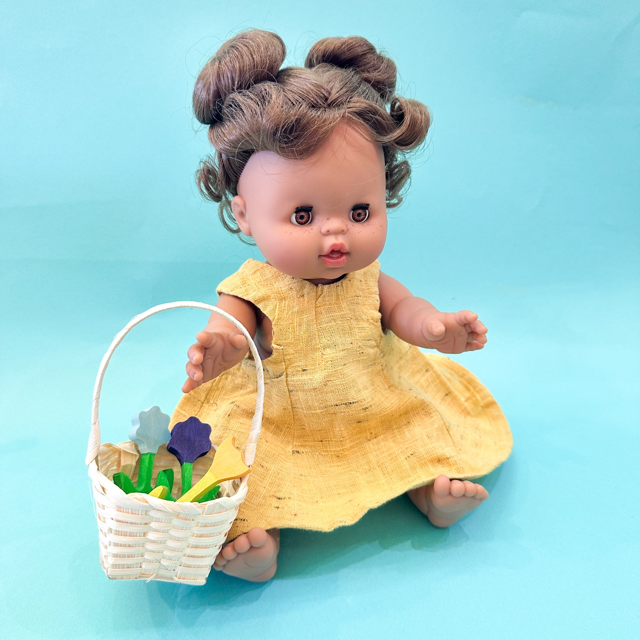 Vintage 1950s Mustard Doll Dress (fits Gordis doll)