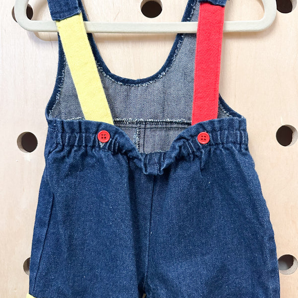 Vintage 1980s Denim Overalls / 0-6M