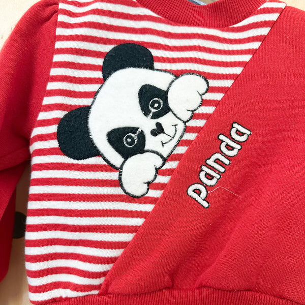 Vintage 1980s Panda Tracksuit set / 24M / 2T