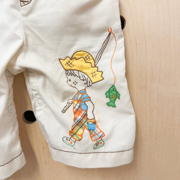 Vintage 1970s Fishing Jumpsuit / 3T