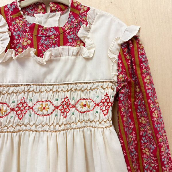Vintage 1970s Polly Flinders Dress / 5-6yr