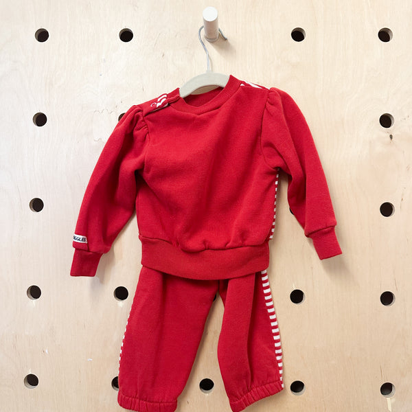 Vintage 1980s Panda Tracksuit set / 24M / 2T