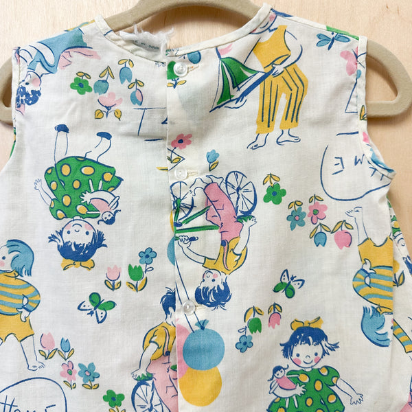 Vintage 1960s Hopscotch Dress / 12M