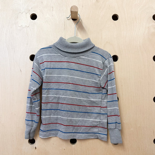 Vintage 1980s Gray Turtleneck Top / 12M