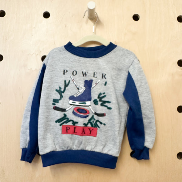 Vintage 1980s Hockey Sweatshirt / 5T