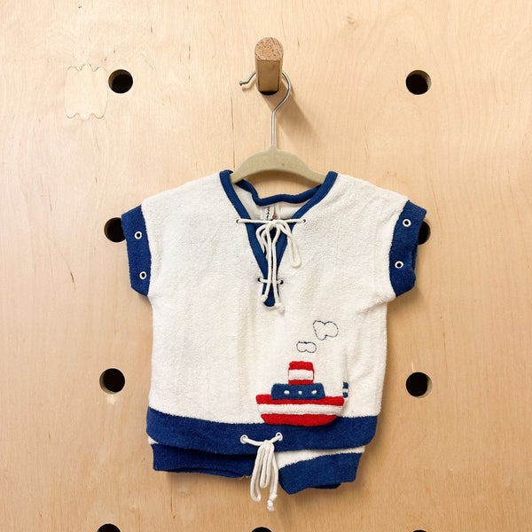 Vintage Deadstock Terry Cloth Outfit / 3-6M