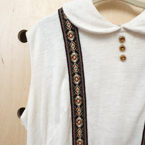 Vintage 1960s Fuax 2pc Dress / 10-11yr