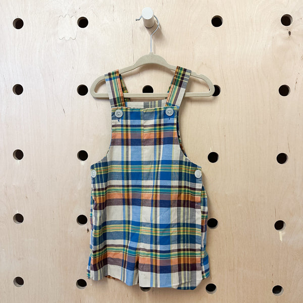 Vintage 1960s Tartan Romper / 2-3T