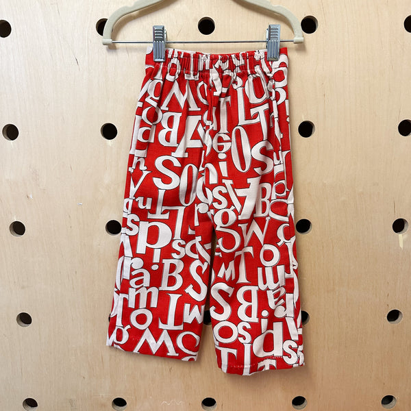 Vintage 1960s Alphabet Pants / 18-24M