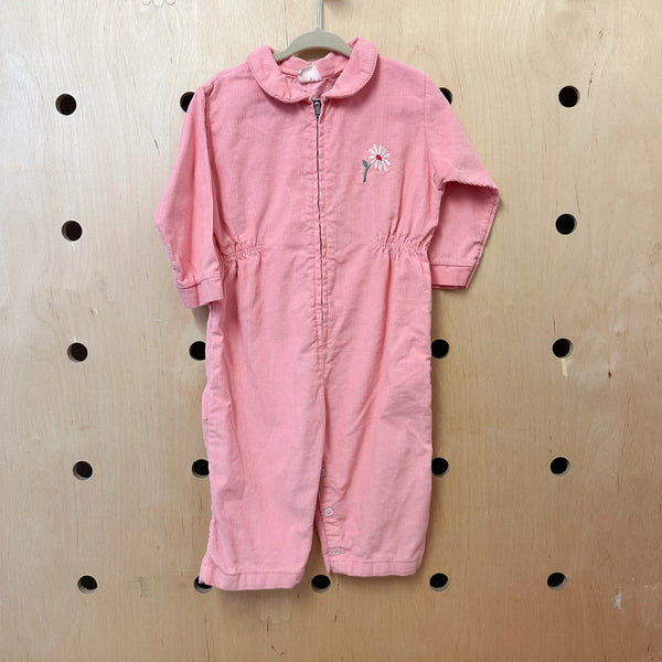 Vintage 1960s Pink Jumpsuit / 2T