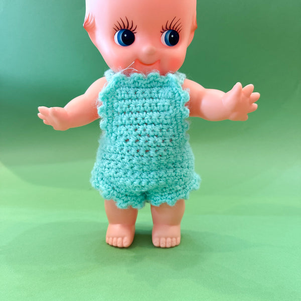 Vintage Knit Doll Romper / fits 28cm Kewpie OR Minikane Soft-Body Doll