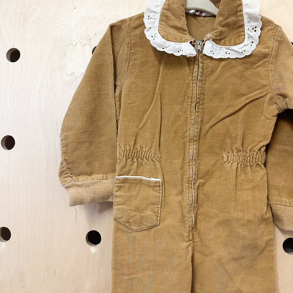 Vintage 1970s Corduroy Jumpsuit / 3T