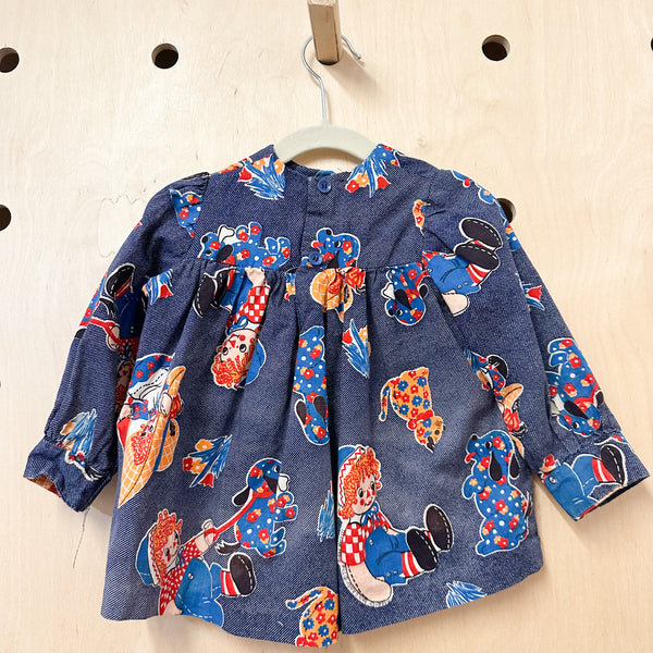 Vintage 1970s Raggedy Anne Dress / 18-24M
