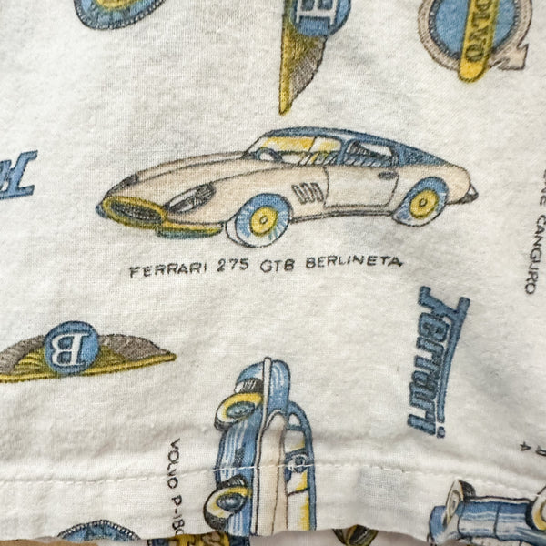Vintage 1960s Car Print Shirt / 8yr